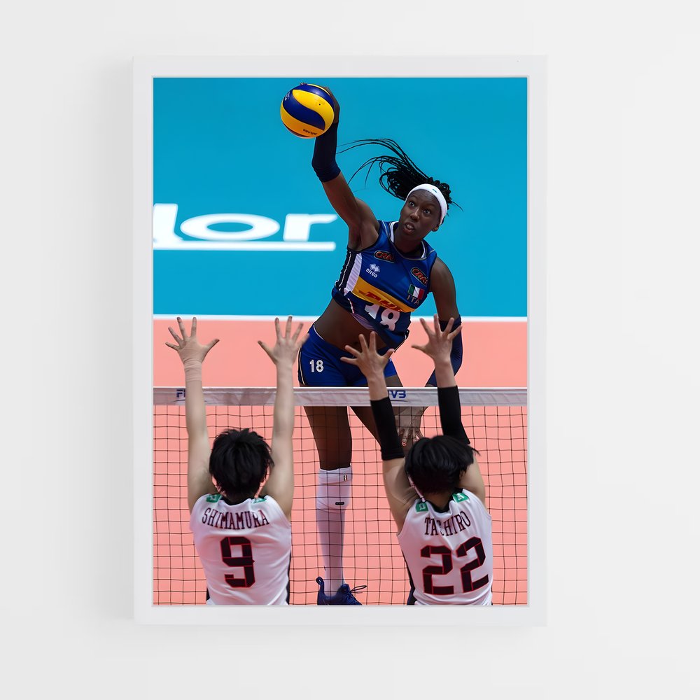 Poster Power Spike – affiche Volleyball (vue 3)